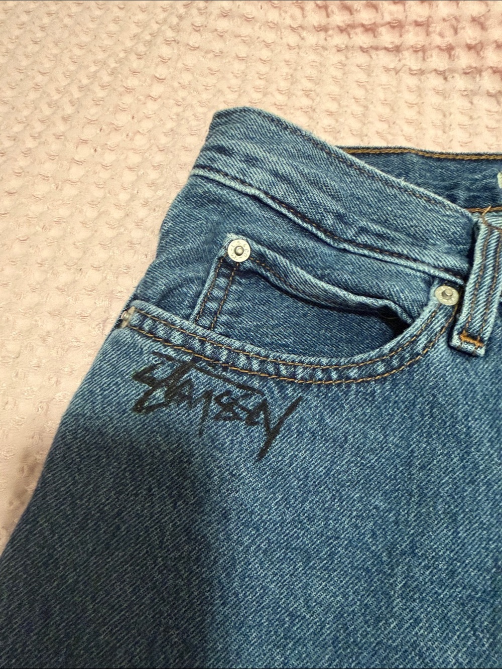 CUSTOM ORDERED BLUE LEVI JEANS